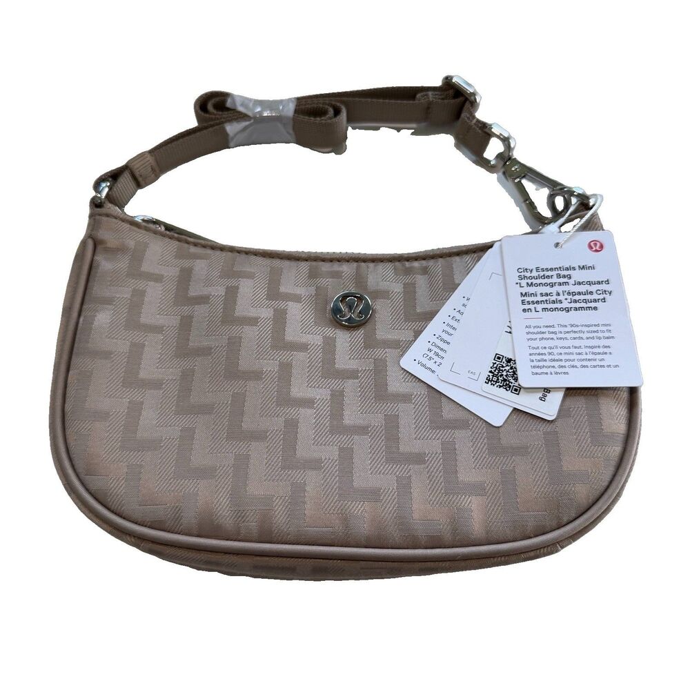 Lululemon City Essentials Mini Shoulder Bag 1L Monogram Jacquard NWT LW9FVAS